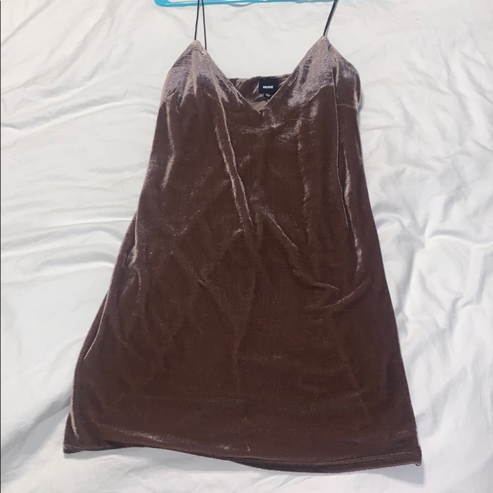Purple velvet dress